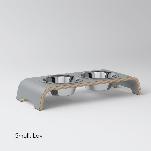 dogBar, Steel Bowls // Futter- und Wassernapfständer (grau)
