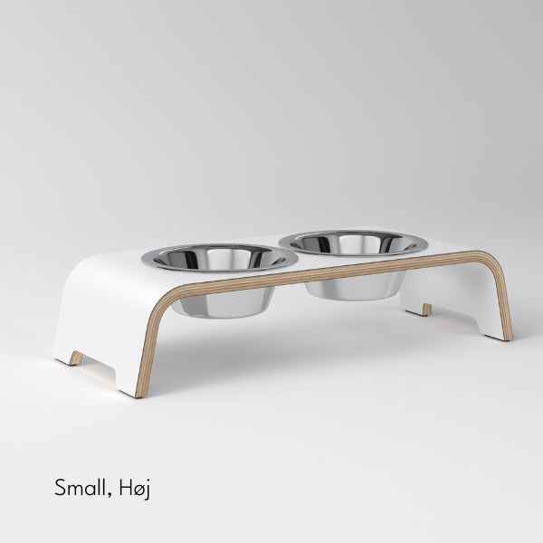 dogBar, Steel Bowls // Futter- und Wassernapfständer (weiß)