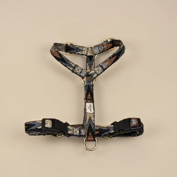 Drew's Dogwear Dark Arrow // Verstellbares Y-Geschirr (braunes Muster)