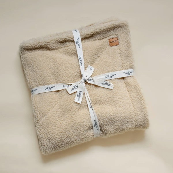 Drew's Dogwear Teddy // Weiche Hundedecke aus Teddyfleece (beige)