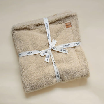 Drew's Dogwear Teddy // Weiche Hundedecke aus Teddyfleece (beige)