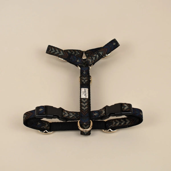 Drew's Dogwear Woody // Verstellbares Y-Geschirr (grünes Muster)