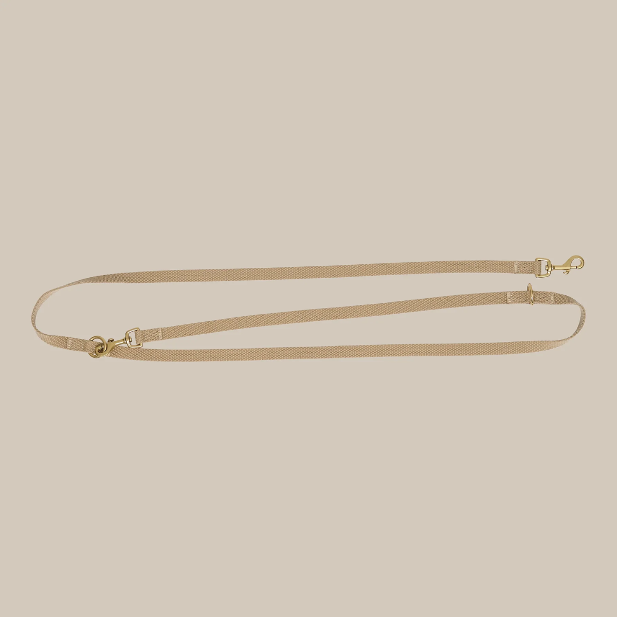 Drew's Dogwear Beige // Justerbar hundesnor af bomuld (beige)