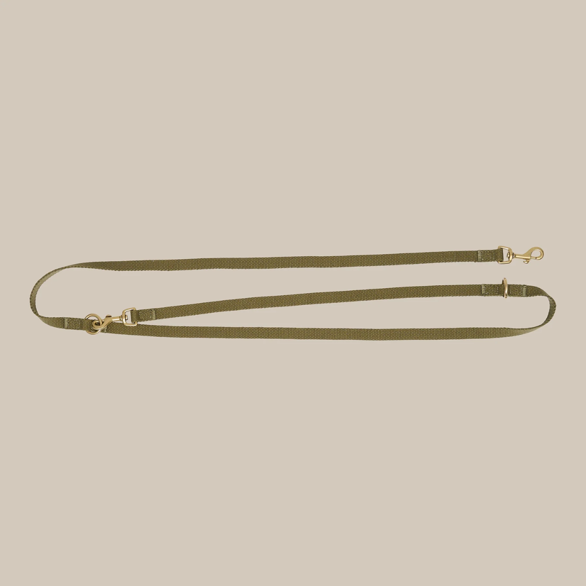 Drew's Dogwear Olive // Justerbar hundesnor af bomuld (grøn)