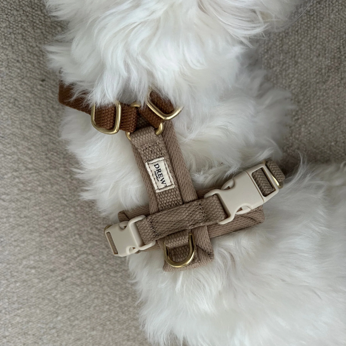 Drew's Dogwear Cortado Pro // Verstellbares Y-Geschirr (braun/beige)