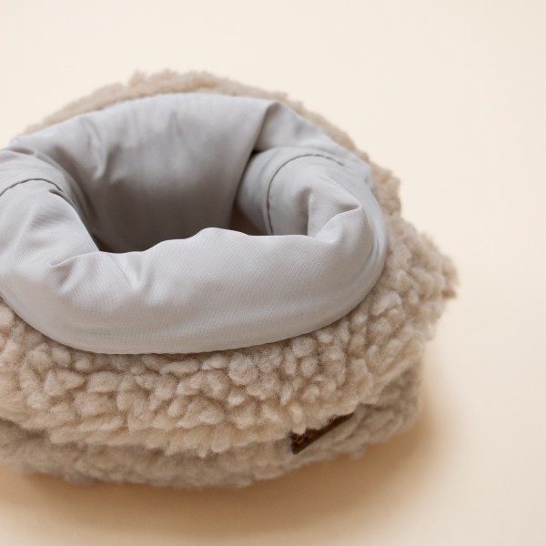 Drew's Dogwear Teddy // Leckerli-Tasche aus recyceltem Sherpa (beige)