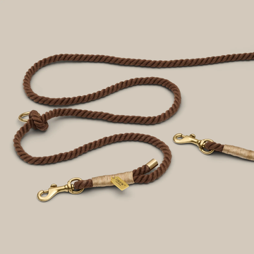 Meine erste Leine // Verstellbare und weiche Welpenleine (braun)