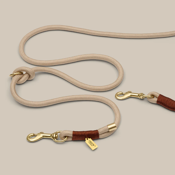 Drew's Dogwear Chailatte // Verstellbare und weiche Seilleine (beige)