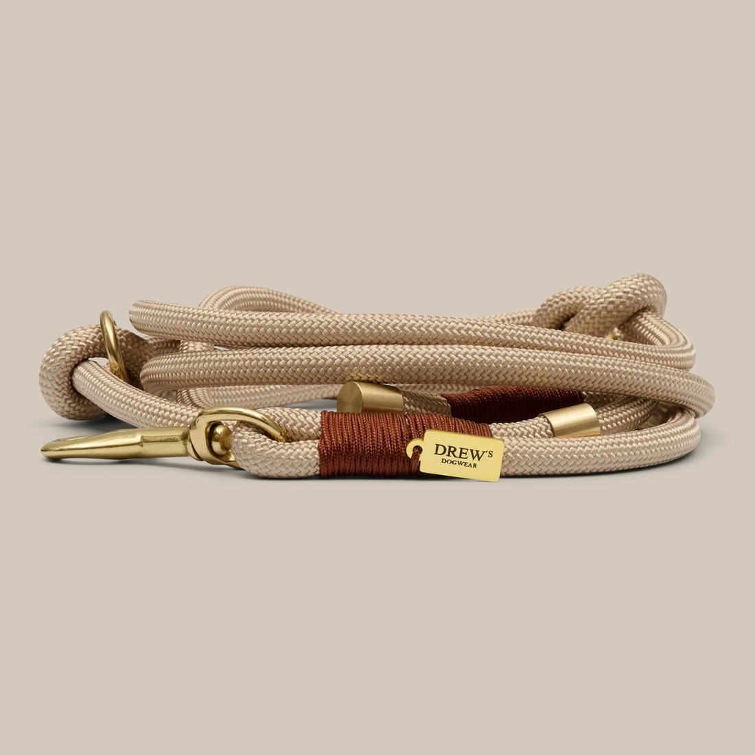 Drew's Dogwear Chailatte // Verstellbare und weiche Seilleine (beige)