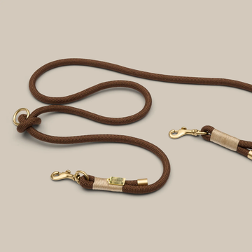Drew's Dogwear Espresso // Verstellbare und weiche Seilleine (dunkelbraun)