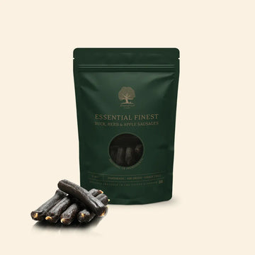 Essential Finest // Luftgetrocknete Luxus-Snackwürstchen (Ente &amp; Apfel)