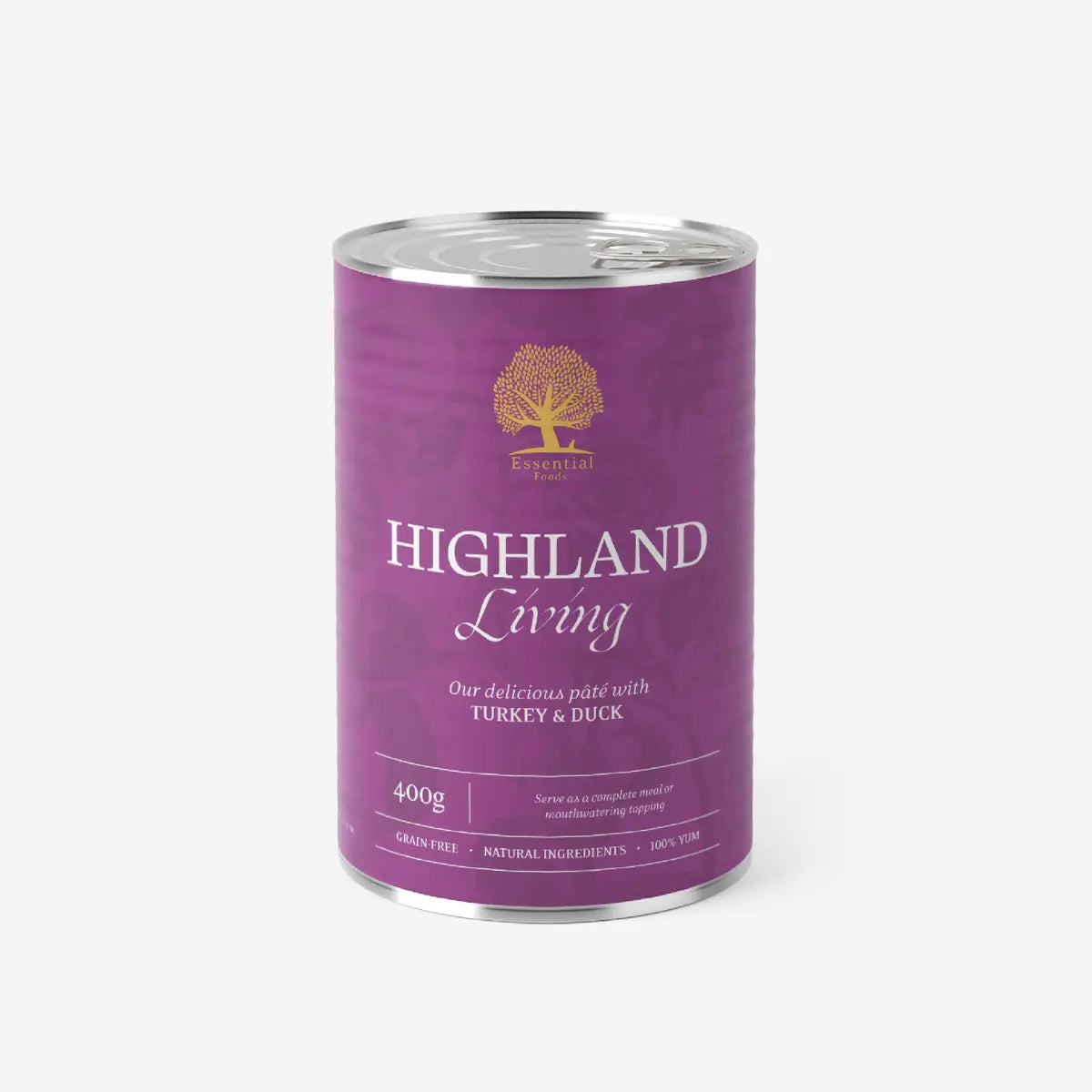 Essential Highland Living Paté // Nassfutter mit Truthahn und Ente (400 g)
