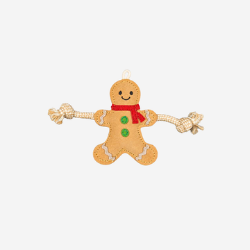 Funny Zoo Gingerbread // Naturligt julelegetøj i ruskind og reb