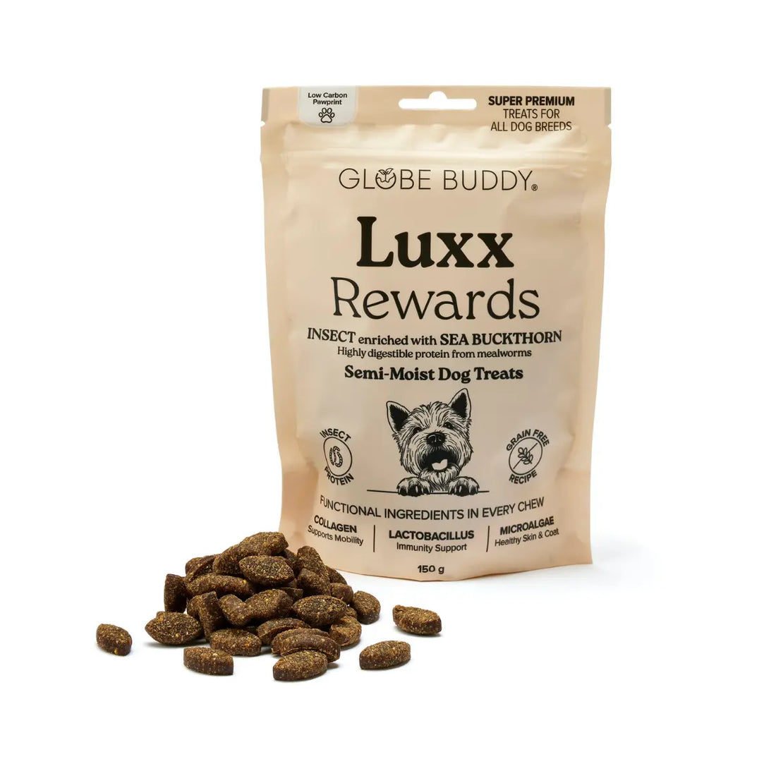 Globe Buddy Luxx // Weiche Leckerlis mit Insekten und Sanddorn