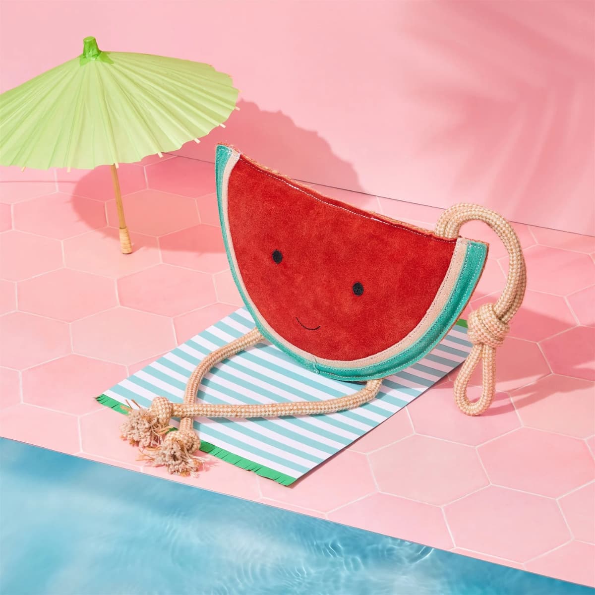 Wendy die Wassermelone // Großes Wildleder- und Jutespielzeug (Wassermelone)