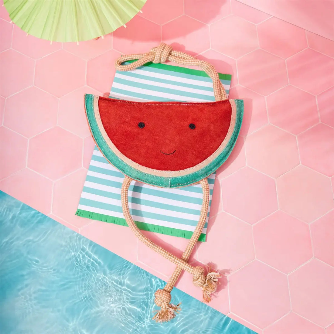 Wendy die Wassermelone // Großes Wildleder- und Jutespielzeug (Wassermelone)