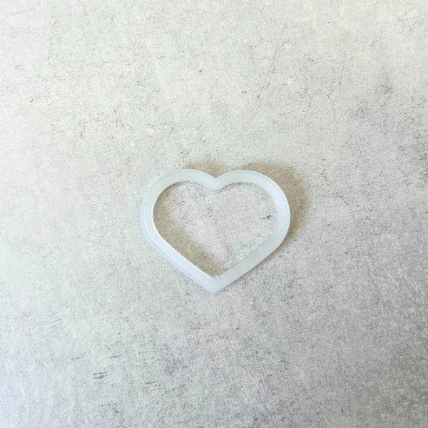 Gummirahmen für Erkennungsmarken, damit es keine Geräusche macht (großes Herz)
