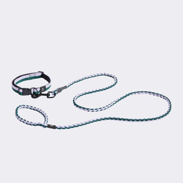 HAY Dogs Flat // Verstellbares Halsband aus weichem Nylon (Lavendel/Grün)