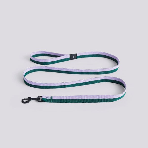 HAY Dogs Flat // Klassische Hundeleine aus recyceltem Nylon (Lavendel/Grün)