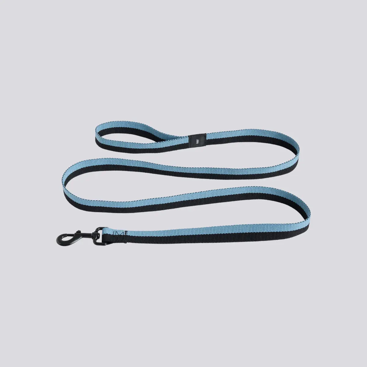 HAY Dogs Flat // Klassische Hundeleine aus recyceltem Nylon (blau/schwarz)