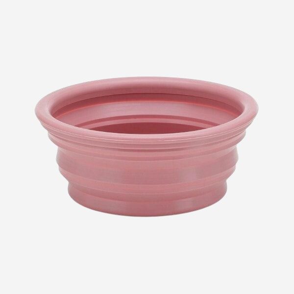Hevea Bowl-on-the-go // Tragbare Faltschüssel aus Naturkautschuk (pink)