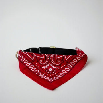 Dog Collective // Verstellbares Bandana-Halsband (Paisley-Rot)