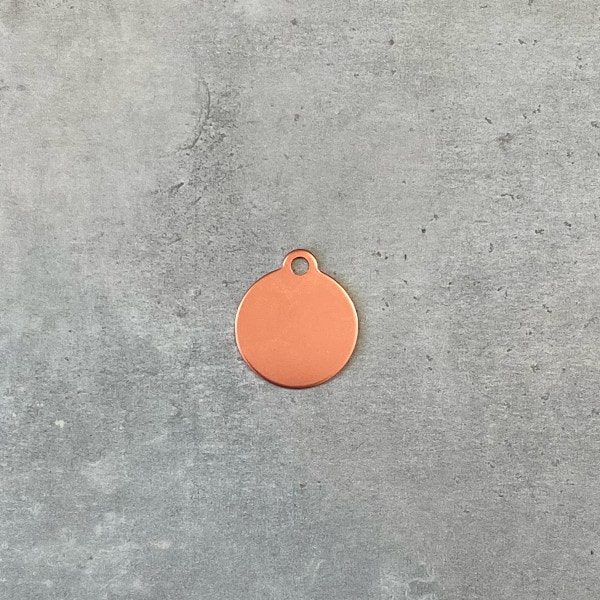 Hundemarke // Premium rund klein (Roségold)