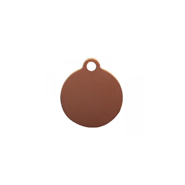 Hundemarke // Premium rund klein (Roségold)