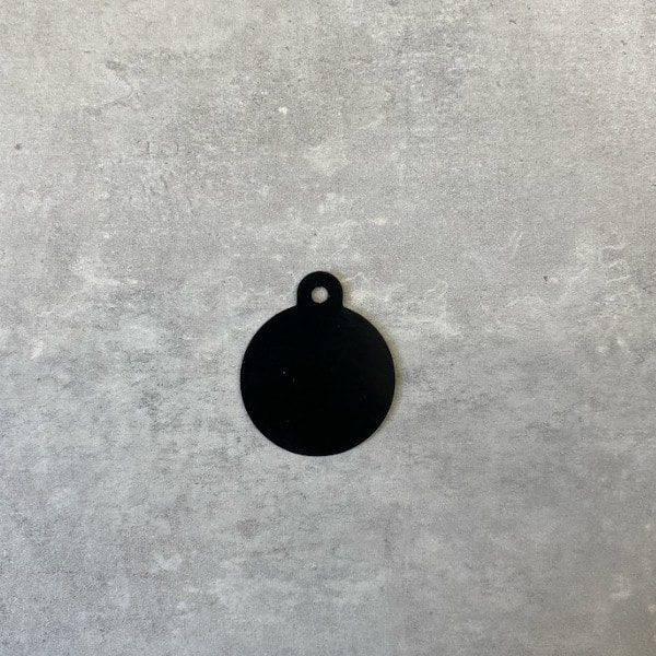Erkennungsmarke // Standard rund klein (schwarz)