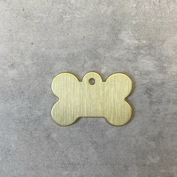 Erkennungsmarke // Premium Fleischknochen groß (Messing)