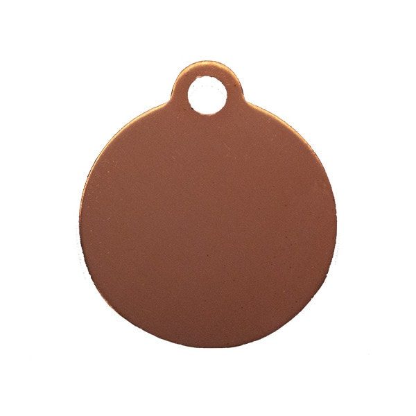 Hunni Rose Ranch Hundemarke // Premium rund groß (Roségold) – Hunni