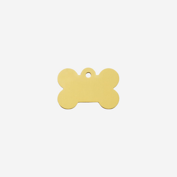 Erkennungsmarke // Standard Fleischknochen klein (Gold Aluminium)