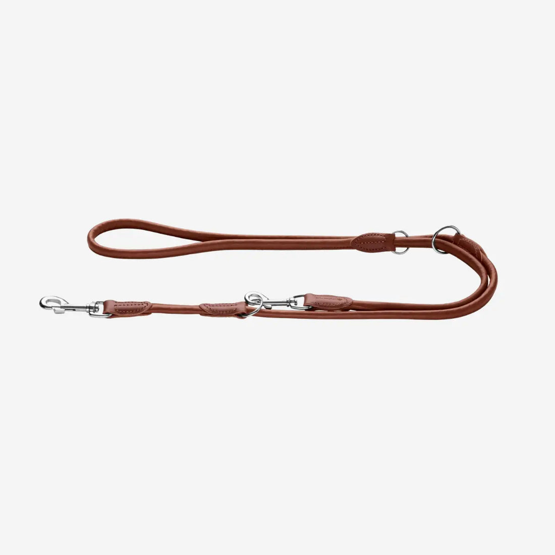 Hunter Round and Soft // Verstellbare Leine aus weichem Leder (Cognac)