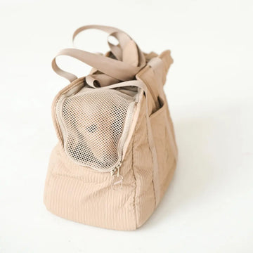 Lambwolf City // Hundetasche mit atmungsaktivem Verschluss (beige)