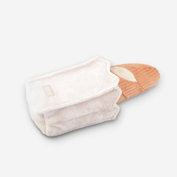 Lambwolf Mini Baguette // Aktivitätsspielzeug mit „Quietschen und Knistern“