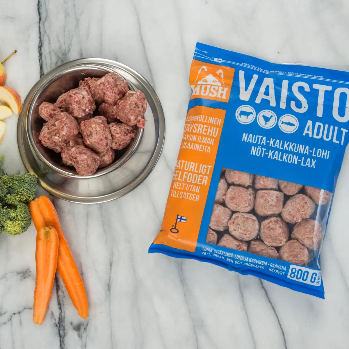 Mush Vaisto Blue // Barf mit extra guten Fettsäuren für Haut und Fell (Frost)