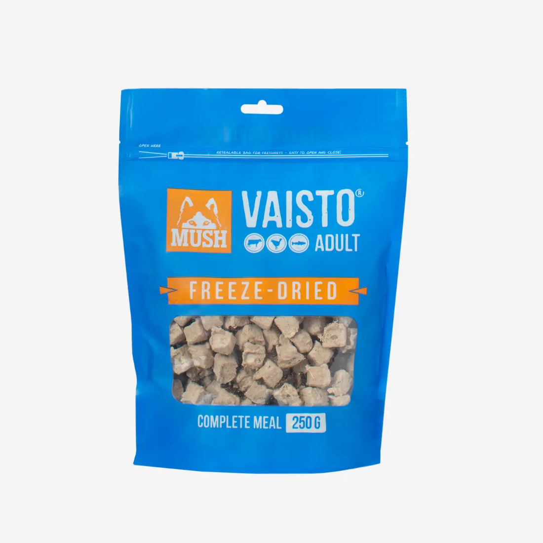 Mush Blue Gefriergetrocknet // Weiches Futter geeignet für Hunde mit empfindlicher Haut (Rind, Pute, Lachs)