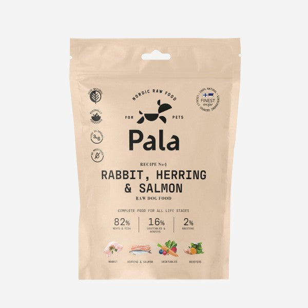 Pala Rezept 4 // Hundefutter für besonders wählerische Hunde (Kaninchen, Hering und Lachs)