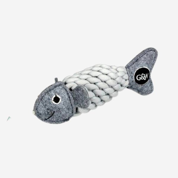 Roger The Ropefish // „Crunchy“-Spielzeug aus Filz und Seil (Fisch)