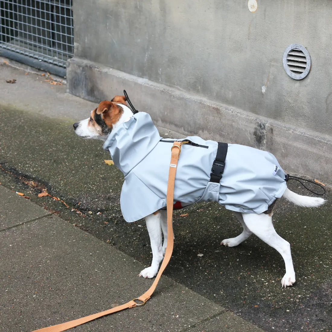 Tadazhi Raincoat // Wasser- und winddichte Regenjacke (hellgrau)