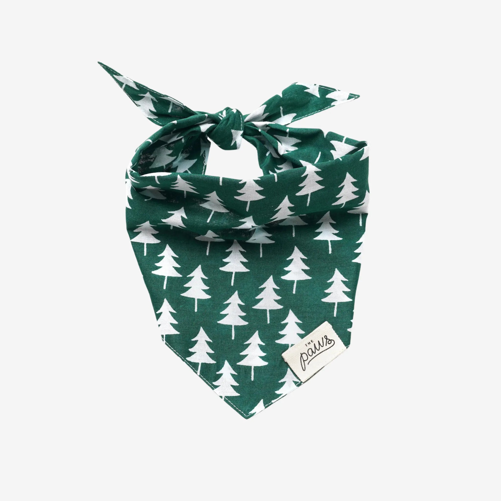 Rainier // Weihnachts-Bandana mit Weihnachtsbäumen (grün)