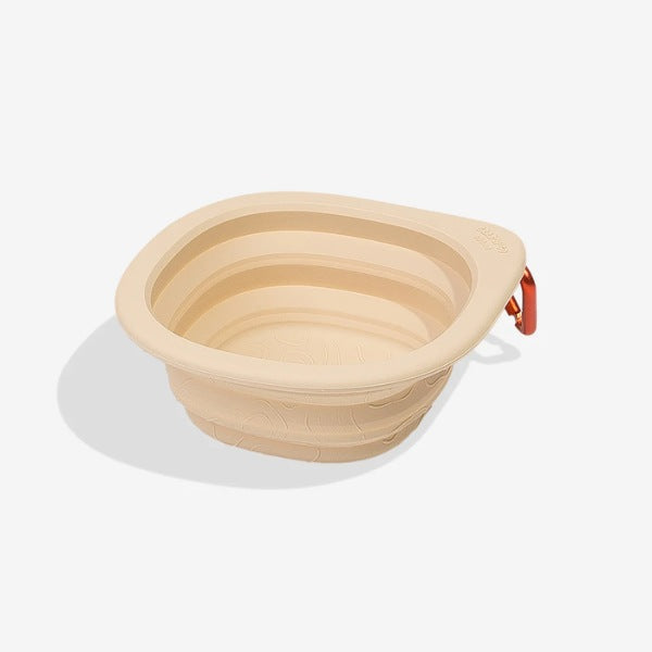 Zee.dog Go bowl // Faltbarer Hundenapf aus Silikon (Beige)