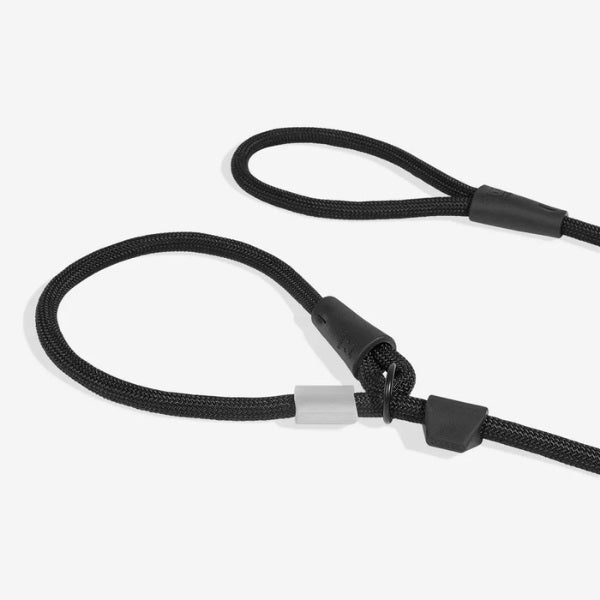 Zee.dog Schlupfleine // Retrieverleine mit Stopper (schwarz)