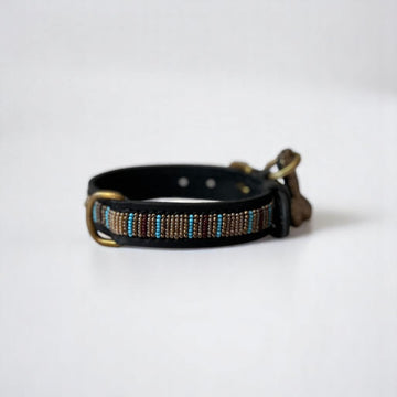 Zinj Blue Nile // Handgefertigtes Hundehalsband mit Perlen